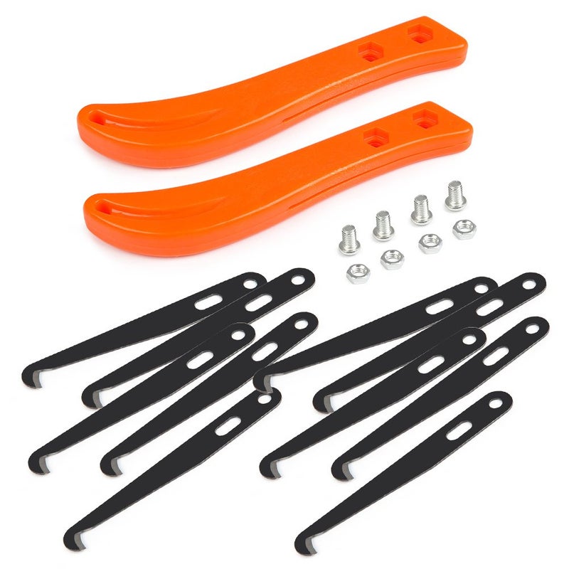 FOCCTS 12PCS Grout Remover Tool, 2 Grout Saw and 10 Removal Knife, Caulking Tool Kit Caulking Edge Kit for Kitchen, Bathroom, Bedroom, Tiles Gap - Image 3